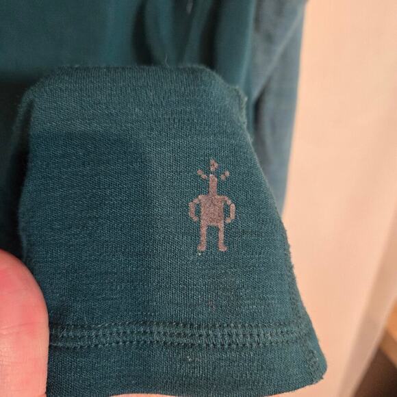 Smartwool Thermal 100% Merino Wool Baselayer Quarter Zip Womans 2X Teal Gorp - Picture 2 of 10